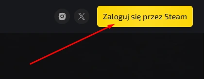 Przycisk Zaloguj się przez Steam na Upgrader.pro